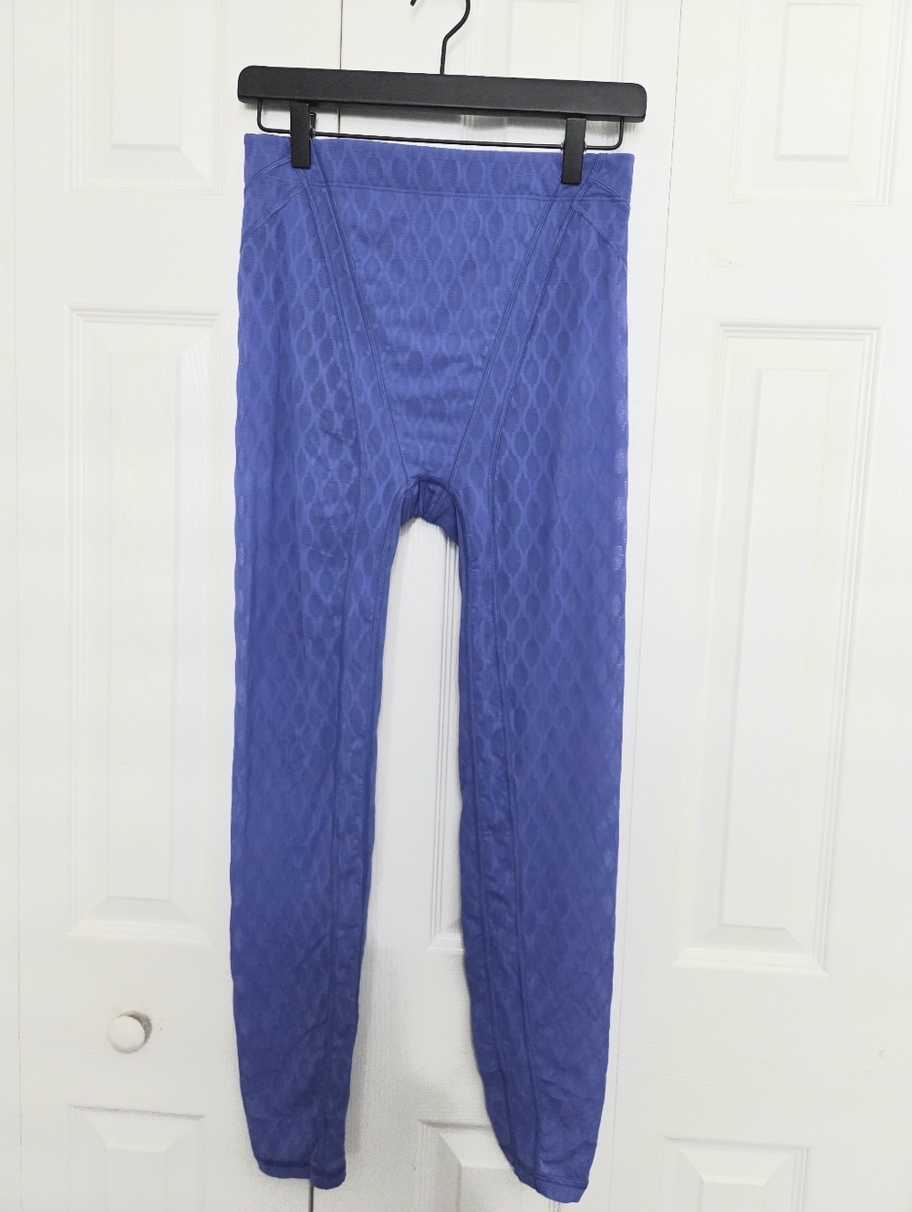 Savage X Fenty Blue Textured High-Waist Sheer Leg Leggings